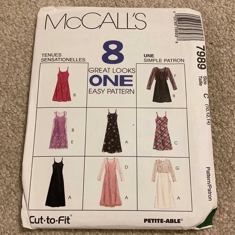 McCall’s 7988 Uncut Dress Pattern